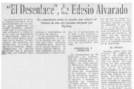El Desenlace", de Edesio Alvarado