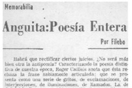 Anguita, Poesía entera