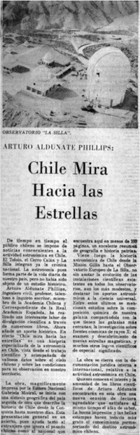 Chile mira hacia las estrellas.