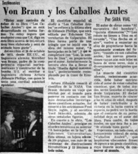 Von Braun y los caballos azules