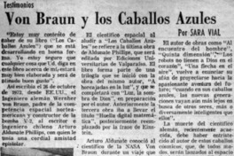 Von Braun y los caballos azules