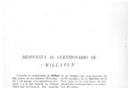 Respuesta al cuestionario de "Millatún"