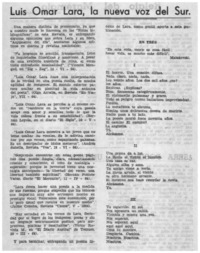 Luis Omar Lara, la nueva voz del sur.