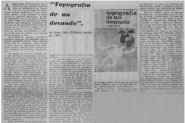 Topografía de un desnudo"