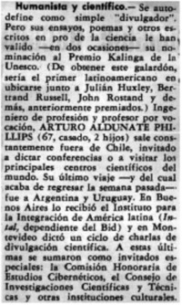 Humanista y científico.