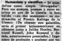 Humanista y científico.