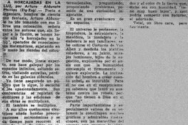 A horcajadas en la luz.