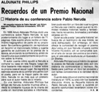 Recuerdos de un Premio Nacional
