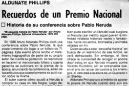 Recuerdos de un Premio Nacional