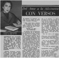 Del amor a la adivinanza con versos.