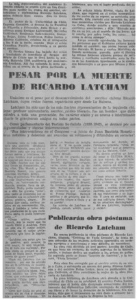 Sus viejos amigos esperaron a Latcham.