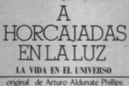 A horcajadas en la luz