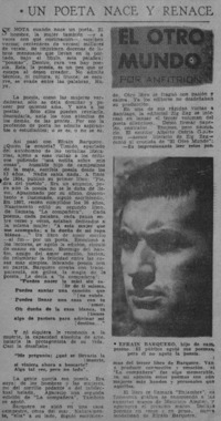 Un poeta nace y renace.