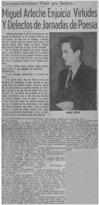 Miguel Arteche enjuicia virtudes y defectos de jornadas de poesía.