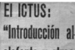 El ICTUS: "Introducción al elefante y otras zoologías".