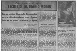 Escribió "El Diario morir".