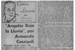 Angeles bajo la lluvia", por Armando Cassigoli