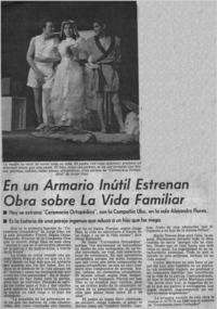 En un armario inútil estrenan obra sobre La Vida Familiar.