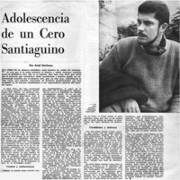 Adolescencia de un cero santiaguino