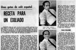 Receta para un exiliado.