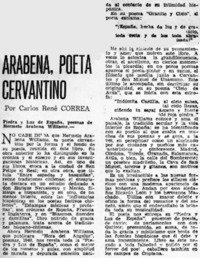 Arabena, poeta cervantino