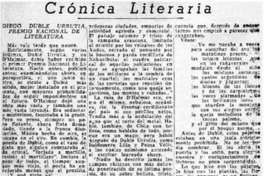 Diego Dublé Urrutia : Premio Nacional de Literatura