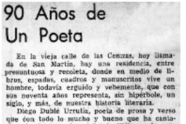90 años de un poeta