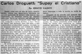 Carlos Droguett: "Supay el cristiano"