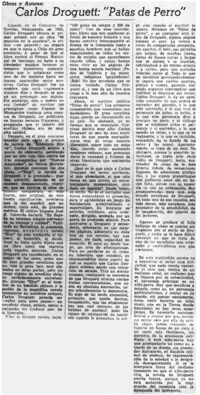 Carlos Droguett: "Patas de perro"