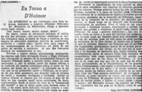 En torno a D'Halmar