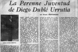 La Perenne juventud de Diego Duble Urrutia