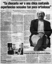 Es chocante ver a una chica contando experiencias sexuales tan poco ortodoxas"