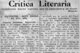 Crítica literaria.