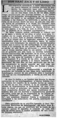 Don Isaac Arce y su libro