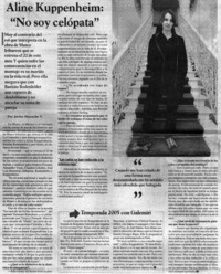 Aline Kuppenheim, "no soy celópata"