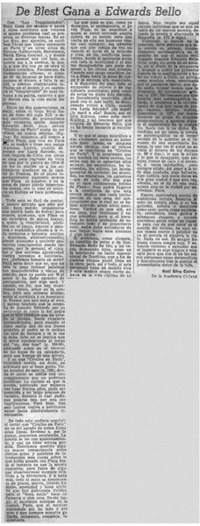 De Blest Gana a Edwards Bello