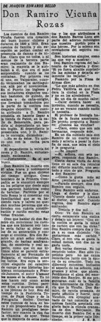 Don Ramiro Vicuña Rozas