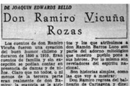 Don Ramiro Vicuña Rozas