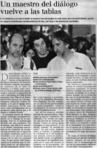 Un maestro del diálogo vuelve a las tablas