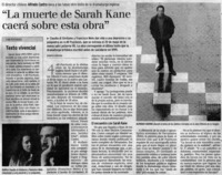 La muerte de Sarah Kane caerá sobre esta obra"