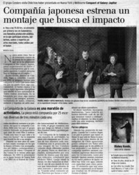 Compañía japonesa estrena un montaje que busca el impacto