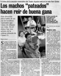 Los machos "pateados" hacen reír de buena gana