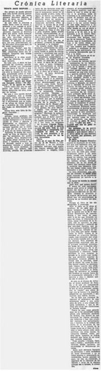 Veinte años después...