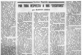 Por toda respuesta a dos "Ejecutores"