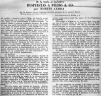 Respuestas a Filebo & Co.