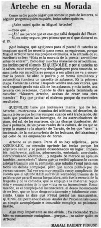 Arteche en su morada