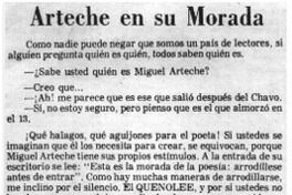 Arteche en su morada