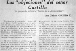 Las "Objeciones" del señor Catillo