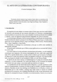 El mito en la literatura contemporánea