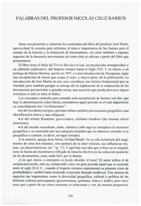 Palabras del profesor Nicolás Cruz Barros